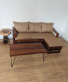 L Shape Wooden 4 Seater Sofa