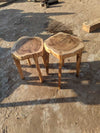 Tree Trunk Acacia Nesting Tables