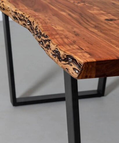 Acacia Natural Wood Live Edge Dining Table