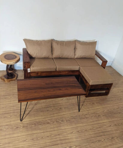 L Shape Wooden 4 Seater Sofa