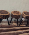 Wooden Tree Trunk Side Tables