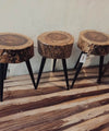 Wooden Tree Trunk Side Tables