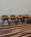 Wooden Tree Trunk Side Tables